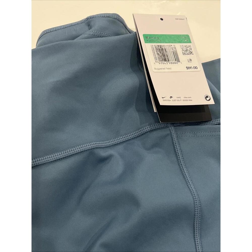 $90 Nike Swift Women High-Waisted 7/8 Running Leggings L Smokey Blue HJ2252 006 - Picture 6 of 8